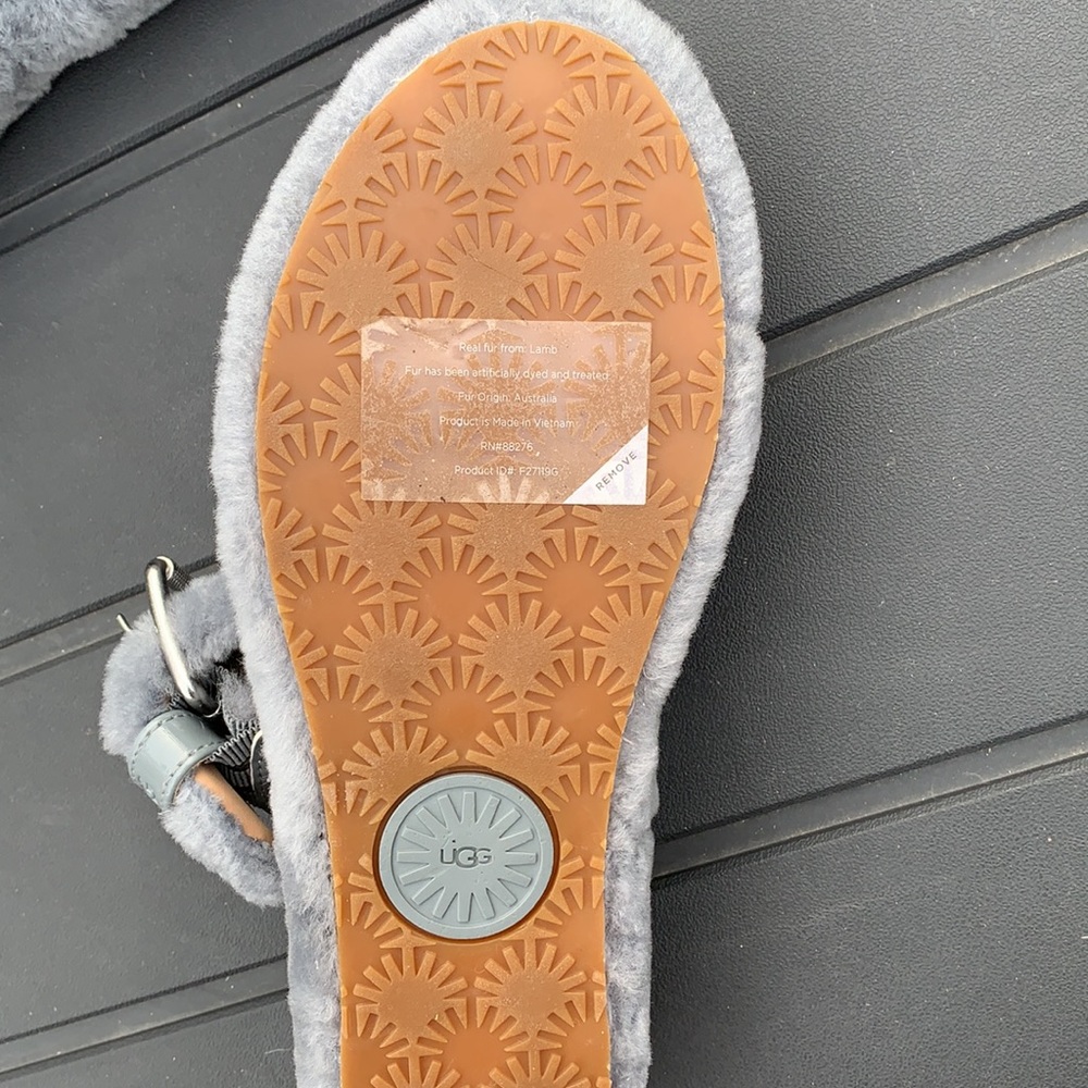 UGG Fuzz Yeah Sandals- Geyser NWOB - Picture 5 of 10
